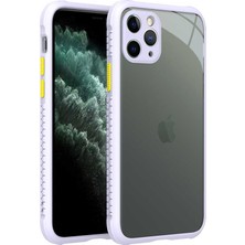 Kilifone - iPhone 11 Pro - Kılıf ​​kenarları Tırtıklı Renkli Düğmeli Kaff Kapak