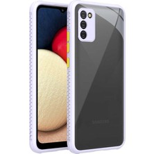 Kilifone - Galaxy A02S - Kılıf ​​kenarları Tırtıklı Renkli Düğmeli Kaff Kapak