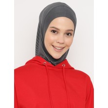 Ecardin Çizgili Spor Bone - Koyu Gri - Ecardin