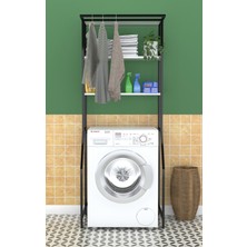 Sezadan  Çamaşır Makinası Üstü Düzeleyici, Banyo Dolabı Rafı, Makina Üstü Raf Dolap, Metal Dolap