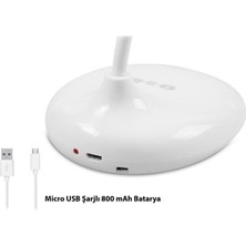 Asian Tech Store S-Link SL-8725 Beyaz 14 LED Şarjlı 500 Mah Taşınabilir Masa Lambası