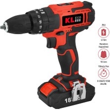 Kleco KE18DM-15 18VOLT/1.5AH Li-Ion Akülü Darbeli Matkap