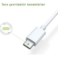 Omars USB Type-C 3A Hızlı Şarj ve Data Kablosu Beyaz 1 mt