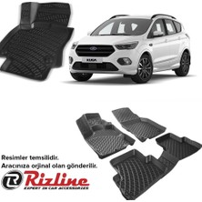 Rizline Ford Kuga 2015- 2019 Arası Araca Özel 3D Havuzlu Oto Paspas Seti - Rizline