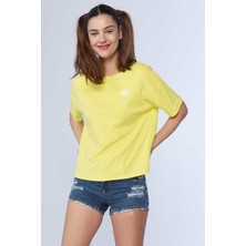Ecko Red Taıl Sarı Kadın Bisiklet Yaka Tshirt
