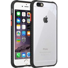 Kzy Apple iPhone 6s Kılıf Kamera ve Köşe Korumalı Aircolor Kapak - Siyah