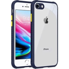 Kzy Apple iPhone Se 2020 Kılıf Kamera ve Köşe Korumalı Aircolor Kapak - Lacivert