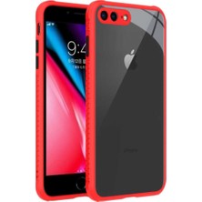 Kzy Apple iPhone 7 Plus Kılıf Kamera ve Köşe Korumalı Aircolor Kapak - Kırmızı
