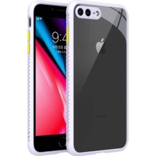 Kzy Apple iPhone 8 Plus Kılıf Kamera ve Köşe Korumalı Aircolor Kapak - Lila
