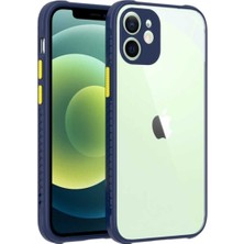 Kzy Apple iPhone 12 Kılıf Kamera ve Köşe Korumalı Aircolor Kapak - Lacivert