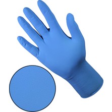 Nti-Glove Mavi Pudrasız Uzun Manşetli Latex Eldiven Koruyucu Kaydırmaz Dokulu 50LI Xl Beden