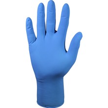 Nti-Glove Mavi Pudrasız Uzun Manşetli Latex Eldiven Koruyucu Kaydırmaz Dokulu 50LI Xl Beden