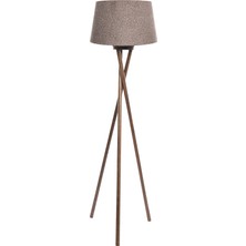 Ağaç Ustası Cross Leg Tripod 3 Ayaklı Ahşap  Lambader Abajur Köşe Lambası Aydınlatma Naturel Masif Ağaç