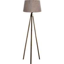 Ağaç Ustası Oval  3 Ayak Tripod  Lambader Abajur Köşe Lambası Ahşap Naturel