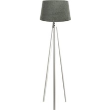 Ağaç Ustası Oval  3 Ayak Tripod  Lambader Abajur Köşe Lambası Ahşap Beyaz