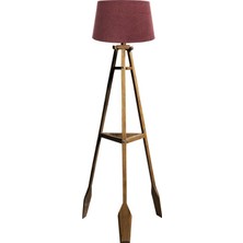 Ağaç Ustası Remi 3 Ayaklı Tripod Lambader Naturel Ahşap Köşe Lambası Abajur