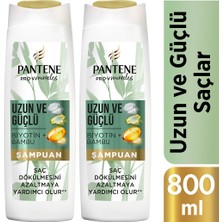 Pantene Uzun ve Güçlü Şampuan Bambu ve Biyotinli 400 ml x 2