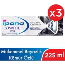 İpana 3D White Luxe Charcoal Diş Macunu 225 ml ( 75ML x 3 )