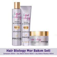 Pantene Hair Biology Turunculaşma Karşıtı Silver/Mor Şampuan Seti, Sarı Saçlar İçin