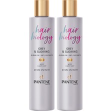 Pantene hair Biology Turunculaşma Karşıtı Silver/ Mor Şampuan, Sarı Saçlar Için 250ML X2