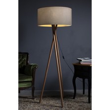 Ağaç Ustası Cross Leg Tripod 3 Ayaklı Ahşap Lambader Abajur Köşe Lambası