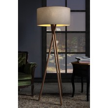 Ağaç Ustası Cross Leg Tripod 3 Ayaklı Ahşap Lambader Abajur Köşe Lambası