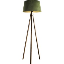Ağaç Ustası Oval 3 Ayaklı Tripod Lambader Naturel Köşe Lambası Ağaç Abajur
