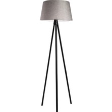 Ağaç Ustası Oval 3 Ayak Tripod Lambader Abajur Avize Aydınlatma Ahşap Siyah Ağaç Country Dekor Lamba Aplik Masif Doğal