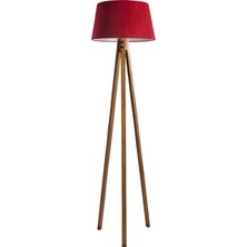 Ağaç Ustası Düz 3 Ayak Tripod Lambader Abajur Avize Aydınlatma Ahşap Naturel Ağaç Country Dekor Lamba Aplik Masif Doğal