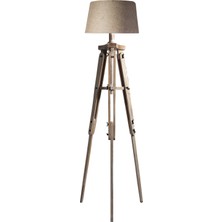 Ağaç Ustası Piega Tripod Lambader Abajur Avize Aydınlatma Ahşap Ceviz Ağaç Country Dekor Lamba Aplik Masif Doğal