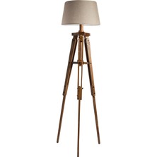 Ağaç Ustası Piega Tripod Lambader Abajur Avize Aydınlatma Ahşap Naturel Ağaç Country Dekor Lamba Aplik Masif Doğal