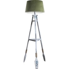 Ağaç Ustası Remi Tripod Lambader Abajur Avize Aydınlatma Ahşap Fosil Eskitme Ağaç Country Dekor Lamba Aplik Masif Doğal