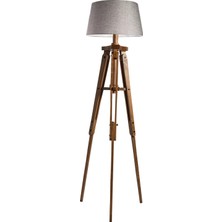 Ağaç Ustası Piega Tripod Lambader Abajur Avize Aydınlatma Ahşap Naturel Ağaç Country Dekor Lamba Aplik Masif Doğal