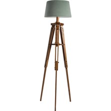 Ağaç Ustası Piega Tripod Lambader Abajur Avize Aydınlatma Ahşap Naturel Ağaç Country Dekor Lamba Aplik Masif Doğal