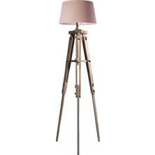 Ağaç Ustası Piega Tripod Lambader Abajur Avize Aydınlatma Ahşap Ceviz Ağaç Country Dekor Lamba Aplik Masif Doğal