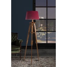 Ağaç Ustası Piega Tripod Lambader Abajur Avize Aydınlatma Ahşap Naturel Ağaç Country Dekor Lamba Aplik Masif Doğal