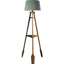 Ağaç Ustası Remi Tripod Lambader Abajur Avize Aydınlatma Ahşap Naturel Ağaç Country Dekor Lamba Aplik Masif Doğal