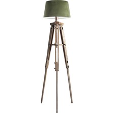 Ağaç Ustası Piega Tripod Lambader Abajur Avize Aydınlatma Ahşap Ceviz Ağaç Country Dekor Lamba Aplik Masif Doğal