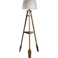 Ağaç Ustası Remi Tripod Lambader Abajur Avize Aydınlatma Ahşap Naturel Ağaç Country Dekor Lamba Aplik Masif Doğal
