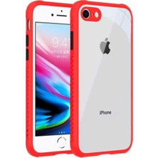 Case World Apple iPhone 8 Kılıf Kamera ve Köşe Korumalı Aircolor Kapak - Kırmızı