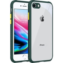 Case World Apple iPhone 8 Kılıf Kamera ve Köşe Korumalı Aircolor Kapak - Yeşil