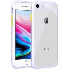 Case World Apple iPhone 8 Kılıf Kamera ve Köşe Korumalı Aircolor Kapak - Lila