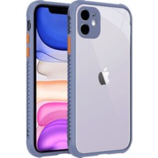 Case World Apple iPhone 11 Kılıf Kamera ve Köşe Korumalı Aircolor Kapak - Koyu Mor