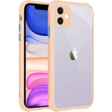Case World Apple iPhone 11 Kılıf Kamera ve Köşe Korumalı Aircolor Kapak - Pudra