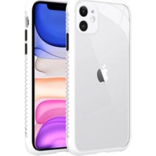 Case World Apple iPhone 11 Kılıf Kamera ve Köşe Korumalı Aircolor Kapak - Beyaz