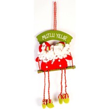 Event Party Store Yılbaşı Kapı Süs Mutlu Yıllar 2'li Noel Baba