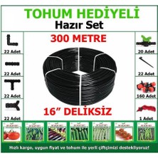 Evci * Tohum * 300 mt Hazır Set Deliksiz Damla Sulama Hortumu