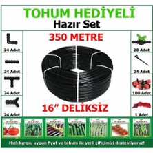 Evci * Tohum * 350 mt Hazır Set Deliksiz Damla Sulama Hortumu