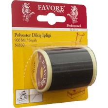 Favore Casa 900 Metre Polyester Dikiş İpliği Siyah