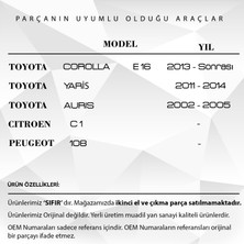 Alpha Auto Part Citroen C1 Peugeot 108 Için Sol Kapılar Iç Açma Kolu